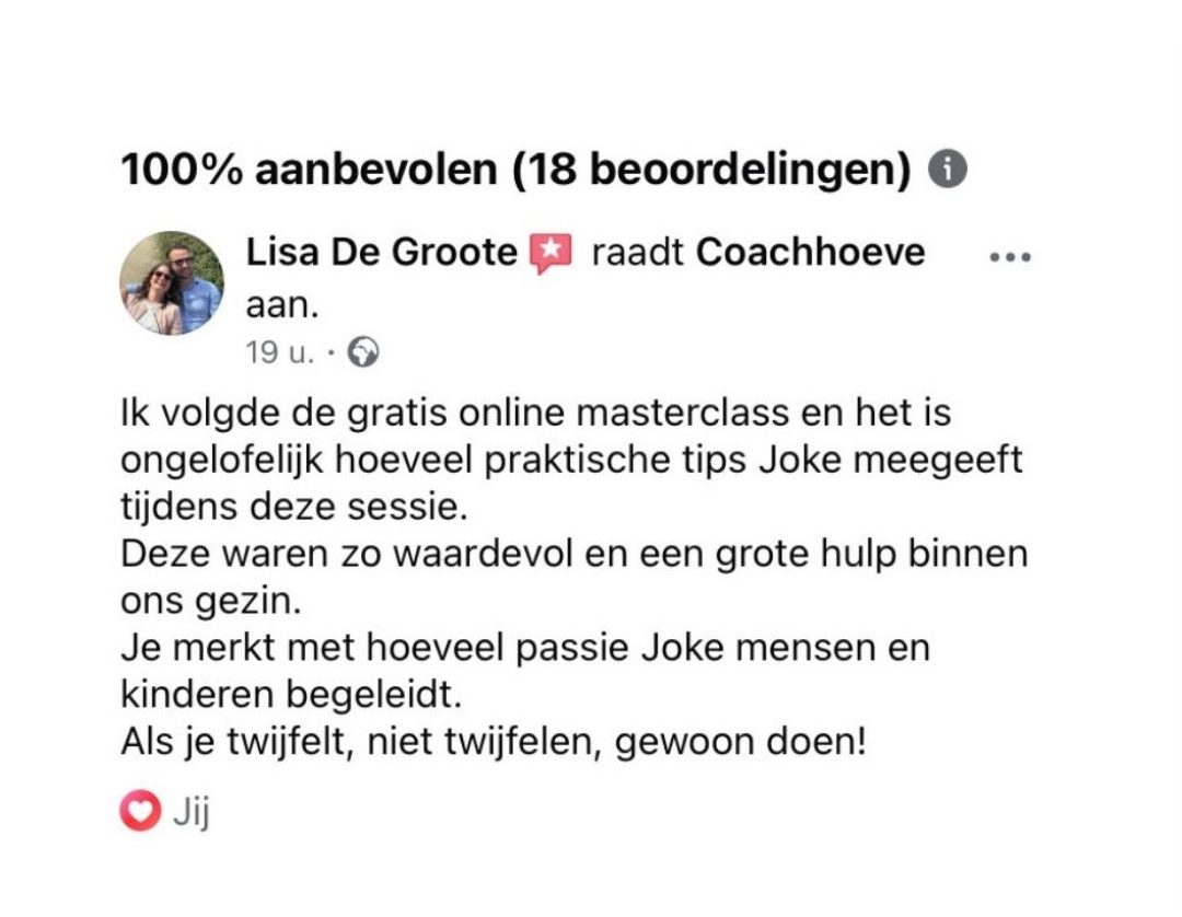 Review van ouders over de gratis ADHD masterclass van Coachhoeve